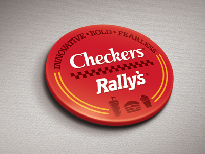 Checkers Pin burgers checkerboard checkers coke design food fries illustrator lettering photoshop red soda