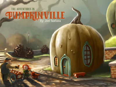 Pumpkinville animation autumn cartoon character digitalpainting fall fantasy halloween holiday illustration photoshop pumpkin