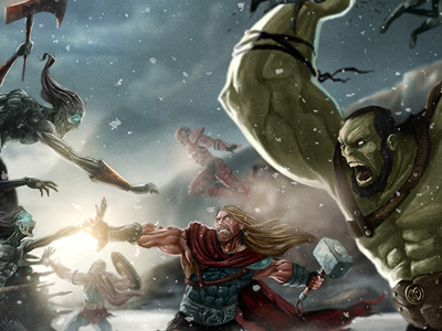 Avenge The Throne avengers captainamerica comics gameofthrones hulk incrediblehulk ironman marvel thor
