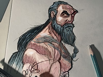 Khal Drogo character drogo game of thrones got illustration khal photoshop sketch themaddhattr