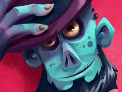 We Tip Our Hat... cartoon character character design digital painting hat illustration monster photoshop zombie