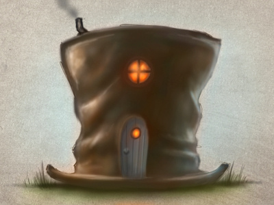 Tales From The Little House of Hats digital drawing fantasy hats illustration painting