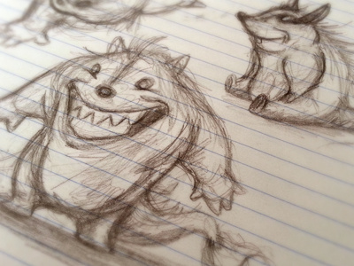 Daily Sketch cartoon characters creatures cute drawing fuzzy monsters rodents