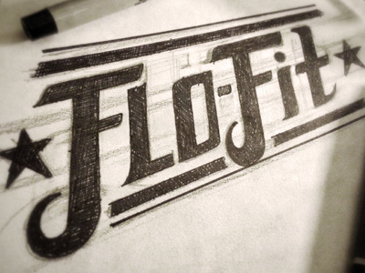 Flo Rida Flo Fit Logo custom design exercise fitness flo rida illustration lettering logo music rap rapper typography workout