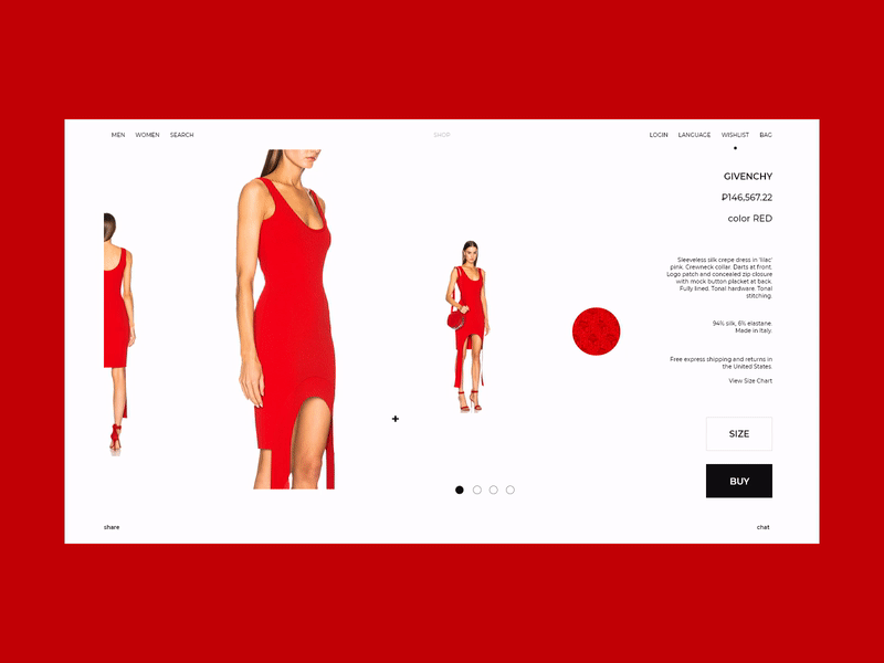 LB1 animation cart concept fashion minimal shopping ui ux web