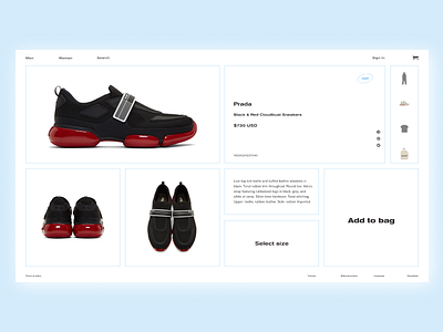 PPC3 concept digital fashion grid layout shoes ui ux web webdesign