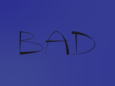 Bad font graphic design letter type typography