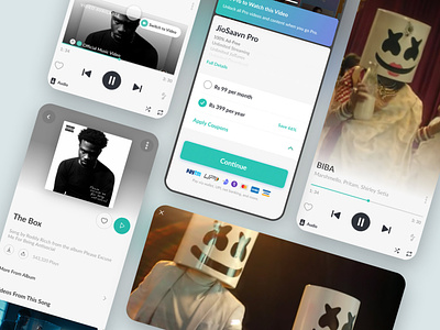 JioSaavn Video Player app design music app product design ui ux