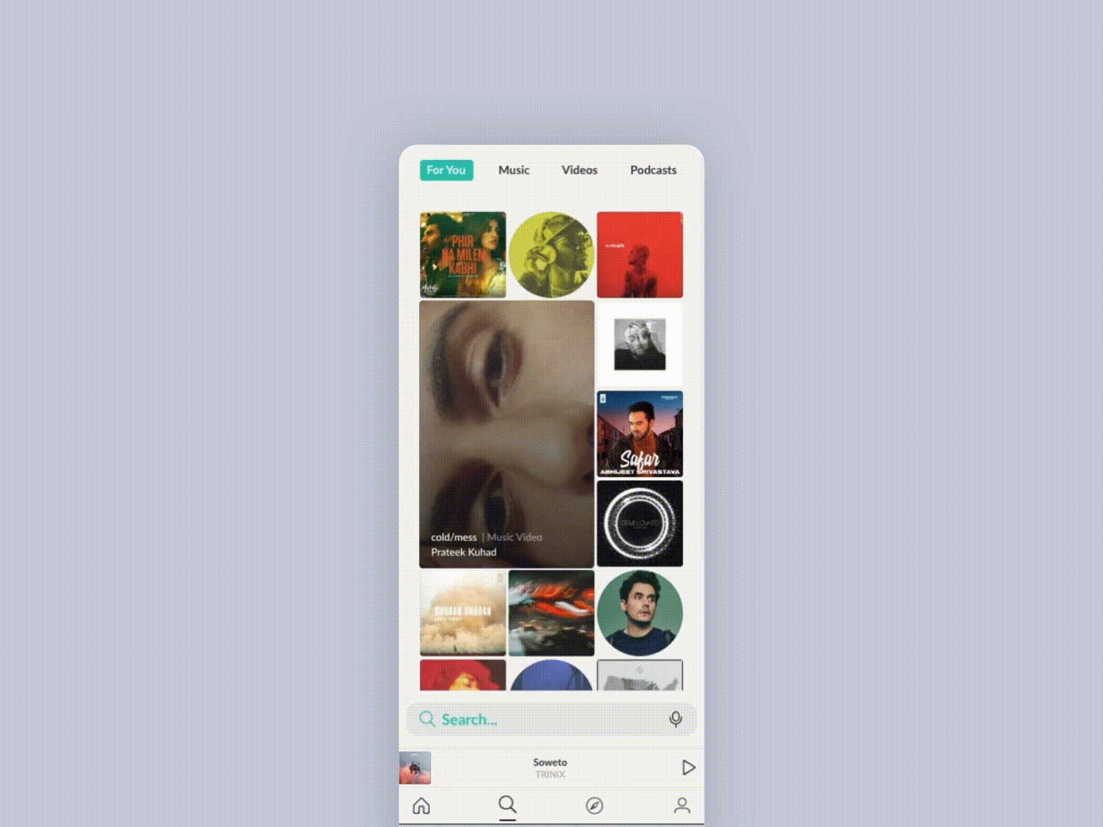 JioSaavn Live Search app design design music app product design ui ux