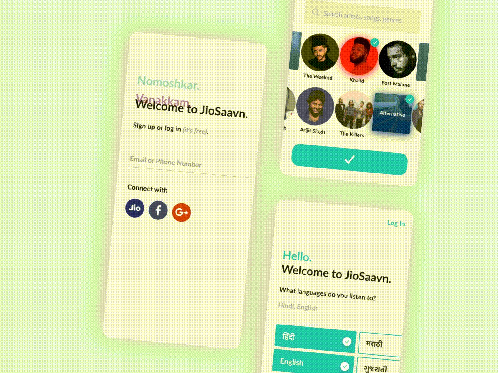 Onboarding Concept app design design music app product design ui ux