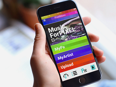 Music For PIXEL app design for mobile music retro sound ui ux