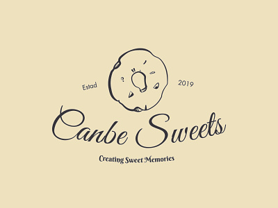 Canbe Sweets - Logo design freelance design in progress logo rough sketch typography