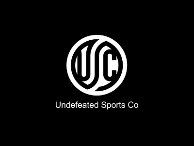 Undefeated Sports Co / USC branding design illustration initials logo logo type modern simple ui vector