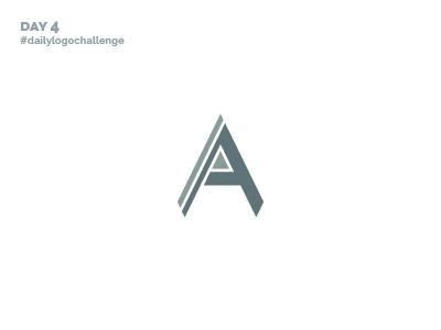 Day 4, Daily Logo Challenge a alphabet daily daily logo daily logo challenge design graphic design grey illustrator logo logo design monogram