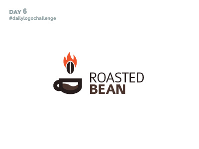 Day 6, Daily Logo Challenge blue coffee daily logo daily logo challenge design graphic design illustrator logo logo design red