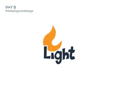 Day 9, Daily Logo Challenge blue daily logo daily logo challenge design fire flame graphic design illustrator light logo logo design orange
