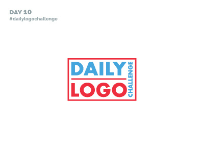 Day 10, Daily Logo Challenge blue daily logo daily logo challenge design graphic design illustrator logo logo design red