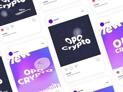 OPO.crypto — Instagram post blockchain creative crypto design graphic graphic design illustration inspiration instagram instagram post minimalist post poster