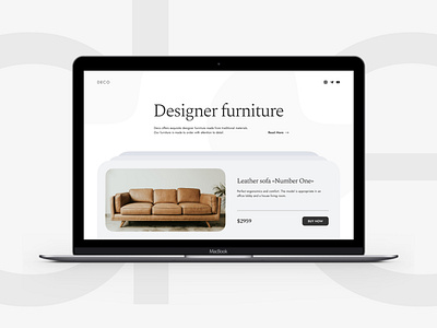 Homepage for Furniture Store