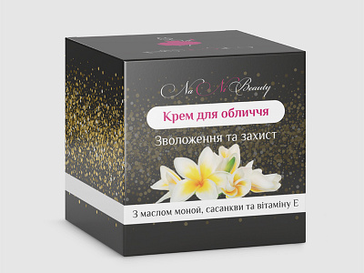 Package Box for NaNi Beauty black box cream design flower gold loveprint natural organic package paper vitamine