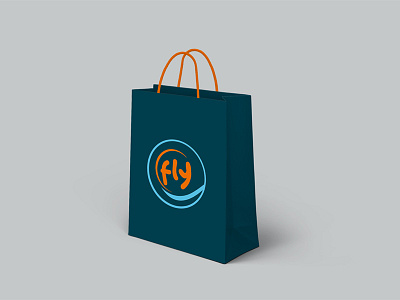 Shopping Bag for Fly bag blue design fly loveprint orange package paper print shopping