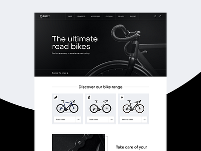 Bikely - Road Bikes Website Concept