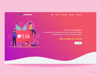 Lonepack - Landing Page Concept