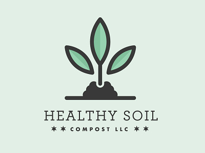 Healthy Soil Compost branding chicago compost design grow growth identity logo plant vector