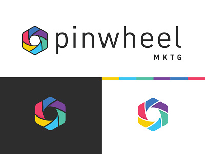 Pinwheel MKTG Logo branding design identity logo logo mark marketing pinwheel typography vector