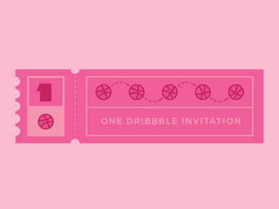 One Invitation branding draft dribbble ball dribbble invitation dribbble invite giveaway logo vector