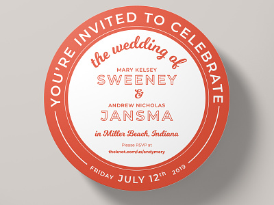 My Wedding Invitations coaster invitation marriage typography vector wedding