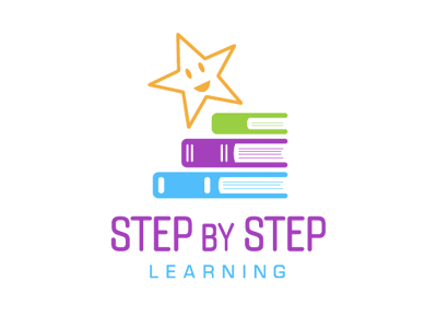 Helping a rising star, step by step books education illustration logo tutor