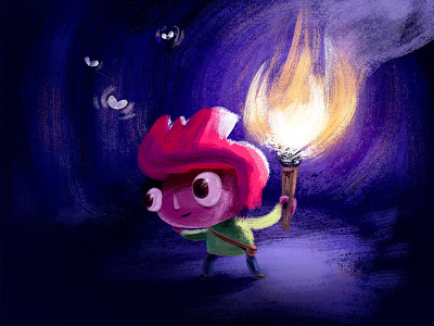 Gone explorin' cave fire torch