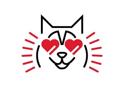Puppy love dog husky logo