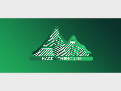 HackInTheNorth abstract build code colors creative design flat idea illustration innovation logo mountain