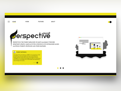 Perspective Mnnit designs logo mnnit perspective uiux website yellow