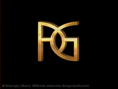 AGeorgio Gold a ag ageorgio apparel black brand design fashion g gold identity italian lettering lettermark logo logomark logotype mark monogram typography visual