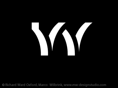 W logo mark arches black brand gothic identity letter logo mark monogram ogival w white