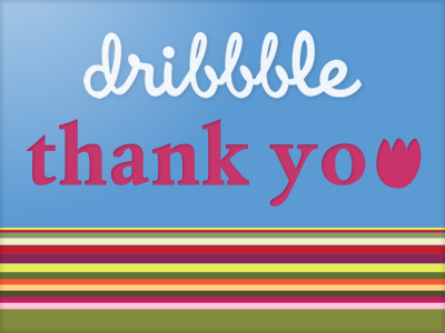Dribbble Thank You dribbble dutch invite landscape modern thank you tulip typography