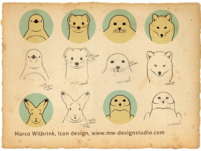 Icon Design Arctic Animals