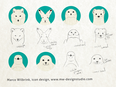 Icon Design Arctic Animals