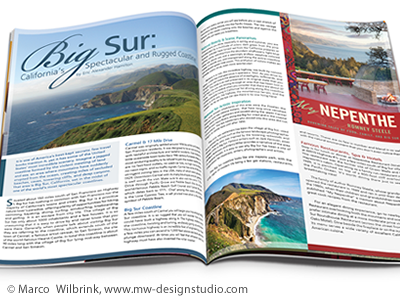 Magazine Article big california culture design editorial graphic grid layout lifestyle magazine paper photography print publication spread sur travel typography