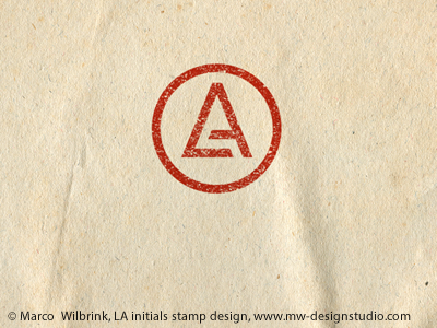 LA Initials Stamp