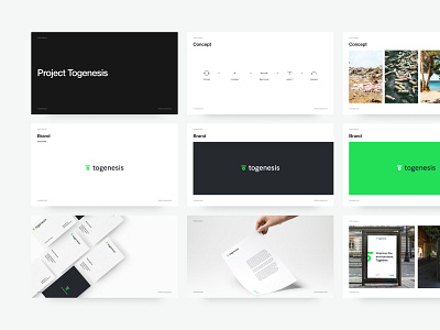 Togenesis Brand brand branding branding design color design layout logo minimal startup typography ui web