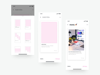 Tale app color design interaction interfacedesign layout minimal mono simple ui ux