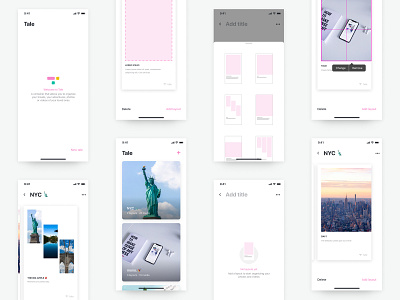 Tale App User Interface animation app branding color design interaction interface layout minimal mono photo photography product startup studio typography ui user interface userinterface ux