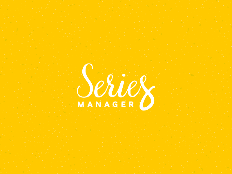 Series Manager logo after effects animation font hand lettering logo movie show tv tvshow typeface typography yellow