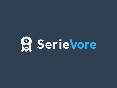 Serievore logo branding font icons identity illustrations logo monster serie show tv typographie
