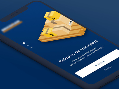 Onboarding app flat icons iphone isometric mockups palette transport warehouse