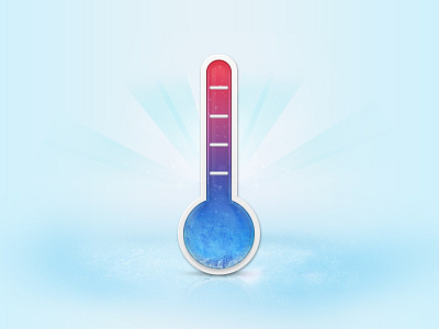 Thermometer cold freeze frozen ice scale steps thermometer